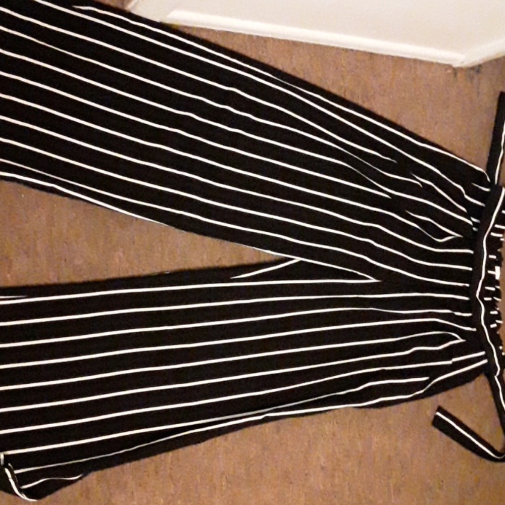Long Striped Dress Pants